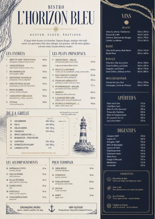 Coastal Regional french-menu menu template preview