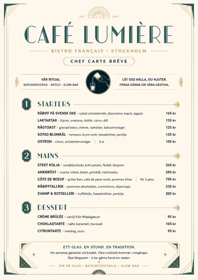Chef Carte Brève french-menu menu template preview