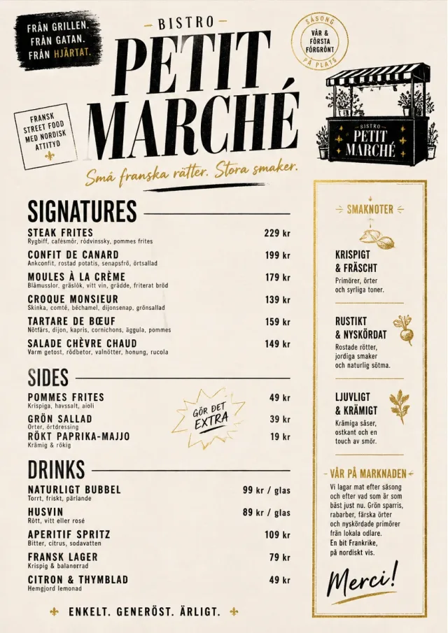 Street Stall Flyer french-menu menu template preview