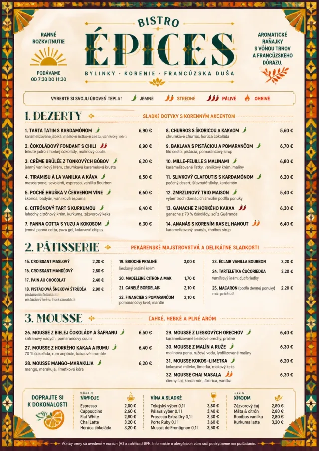 Spice Market Bold french-menu menu template preview