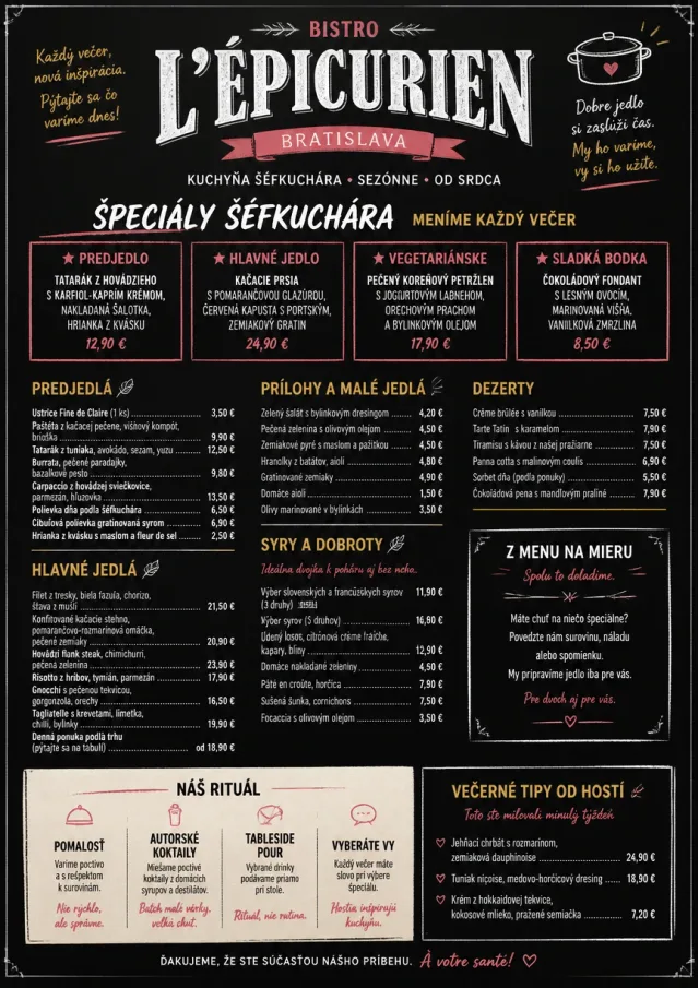 Chef Specials Board french-menu menu template preview