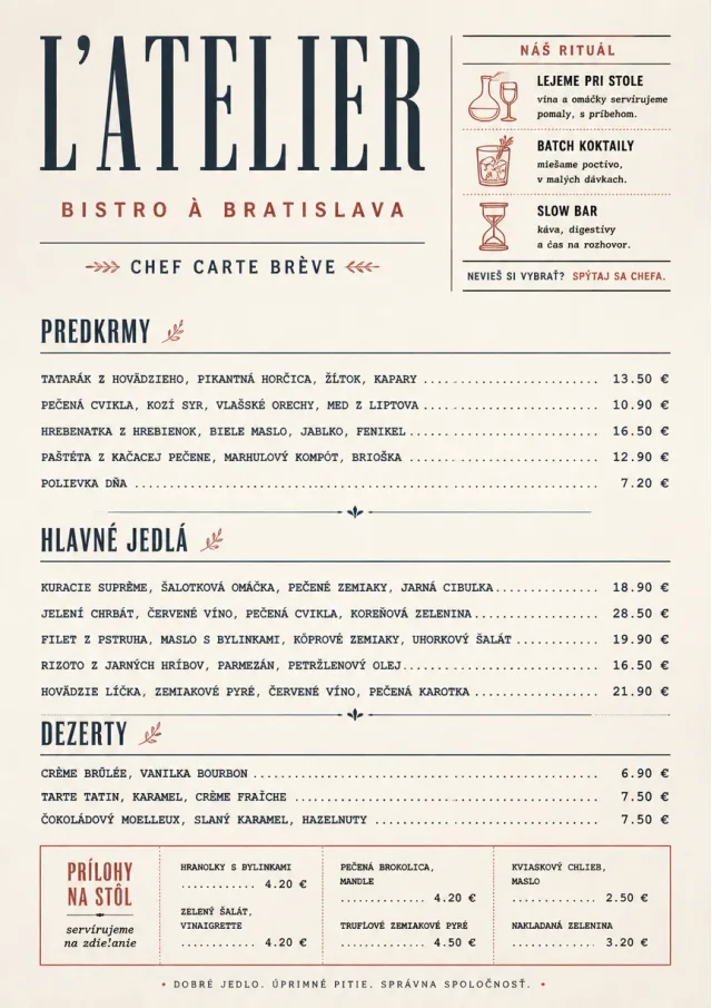 Chef Carte Brève french-menu menu template preview