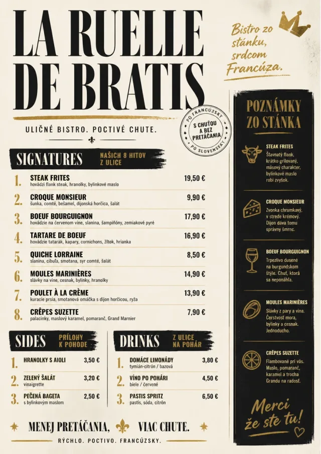 Street Stall Flyer french-menu menu template preview