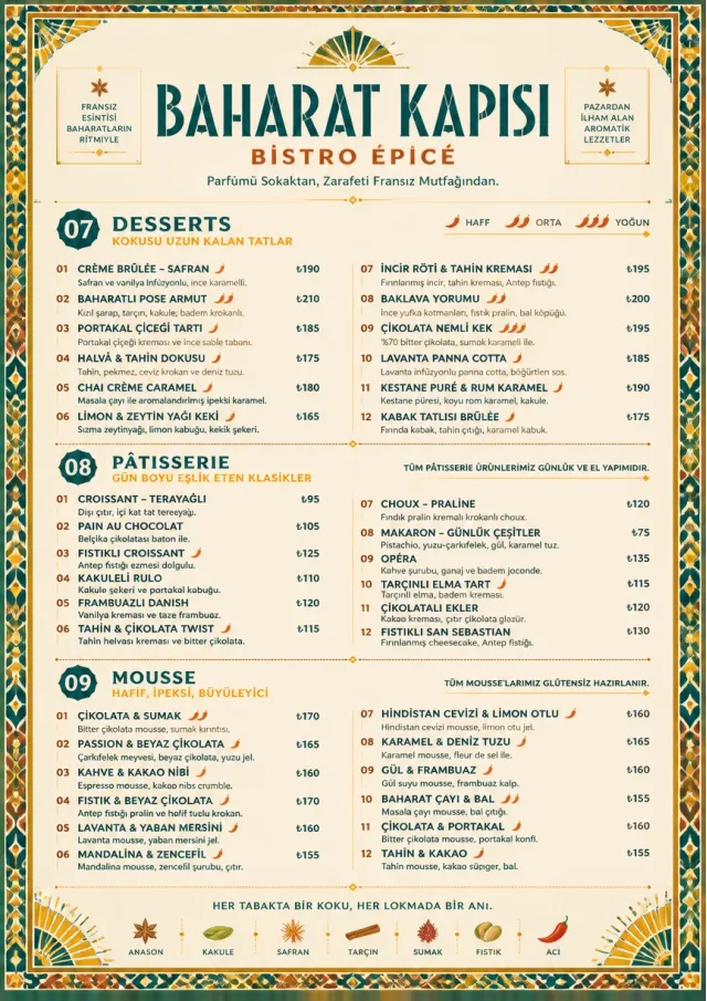 Spice Market Bold french-menu menu template preview
