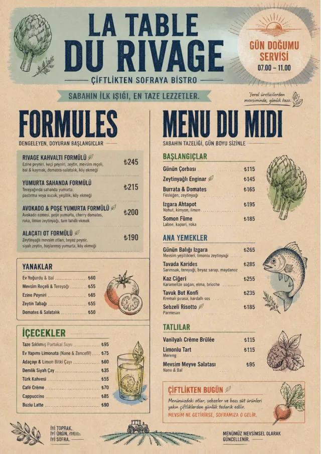 Farm Table Rustic french-menu menu template preview