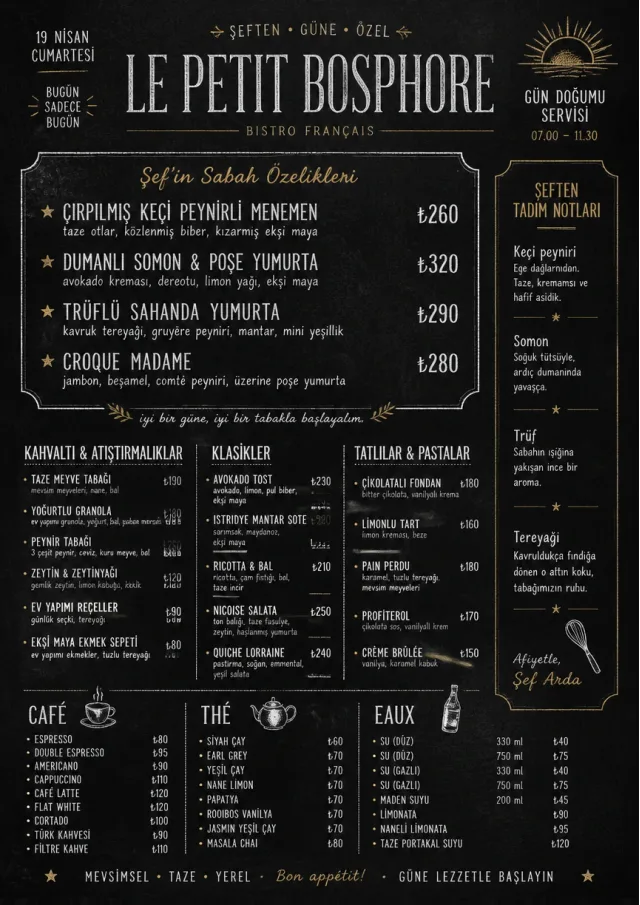 Chef Specials Board french-menu menu template preview