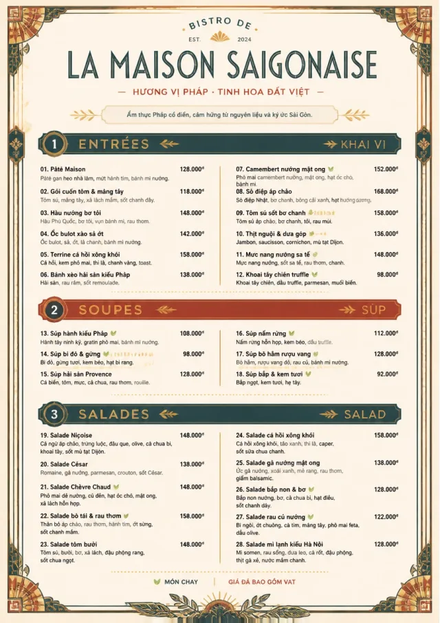 Heritage Tradition french-menu menu template preview