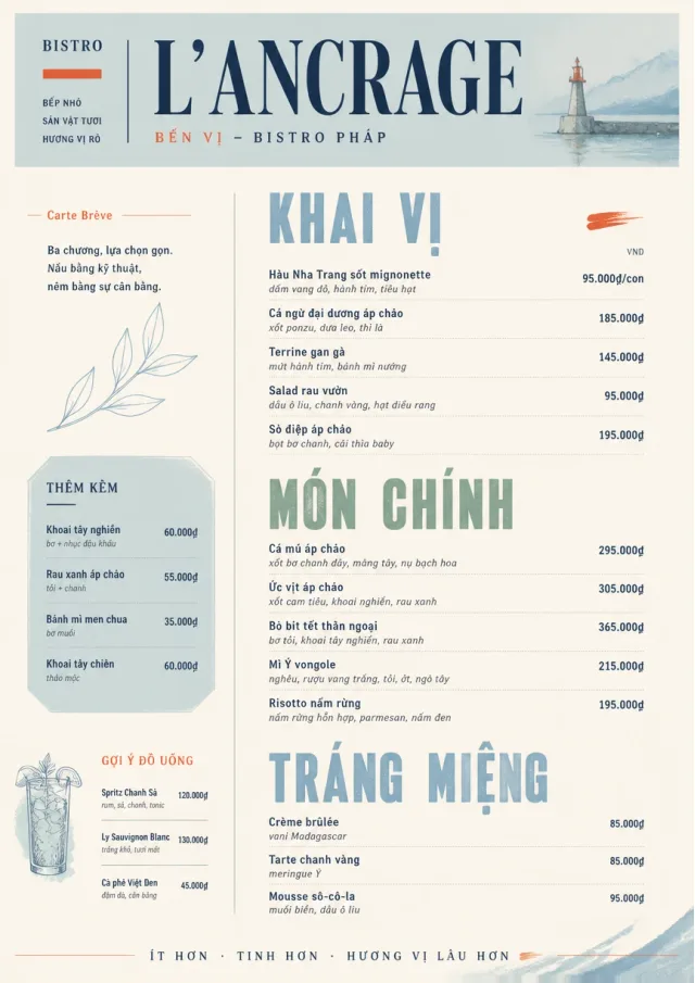 Chef Carte Brève french-menu menu template preview