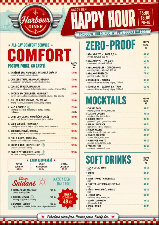 Diner Comfort happy-hour-menu menu template preview