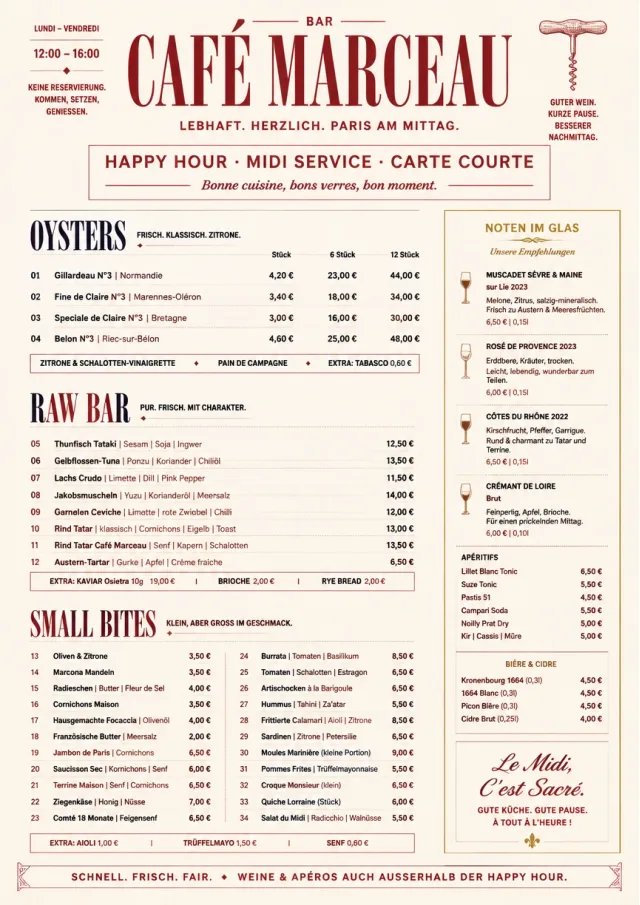 Bistro Midi happy-hour-menu menu template preview