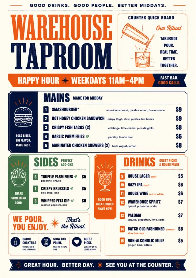 Counter Quick Board happy-hour-menu menu template preview