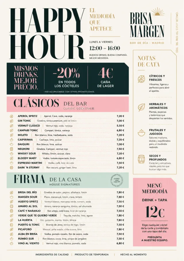 Modern Brunch Editorial happy-hour-menu menu template preview