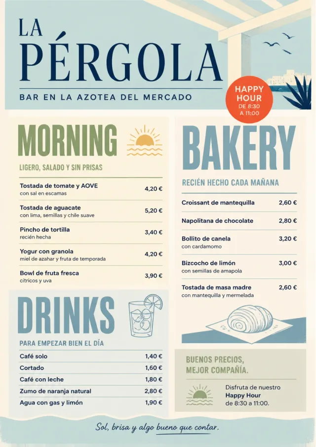 Sunrise Short Carte happy-hour-menu menu template preview