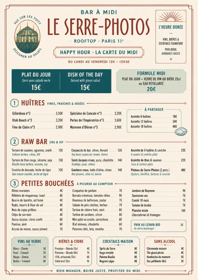 Bistro Midi happy-hour-menu menu template preview