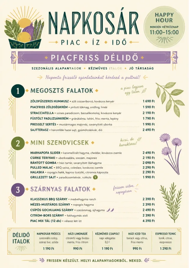 Market Fresh Midday happy-hour-menu menu template preview
