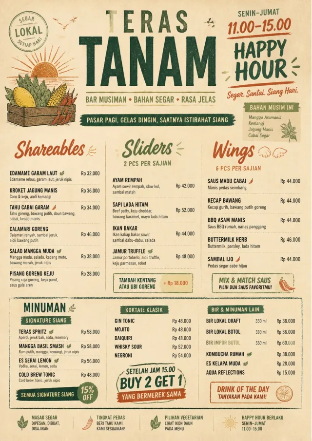 Market Fresh Midday happy-hour-menu menu template preview