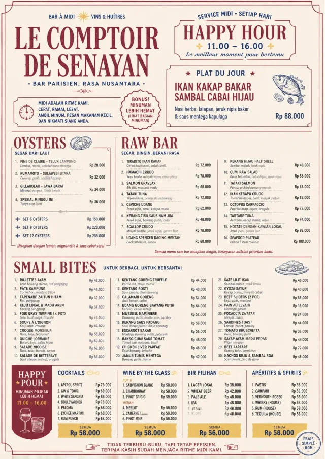 Bistro Midi happy-hour-menu menu template preview