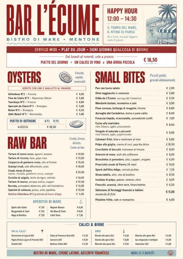 Bistro Midi happy-hour-menu menu template preview