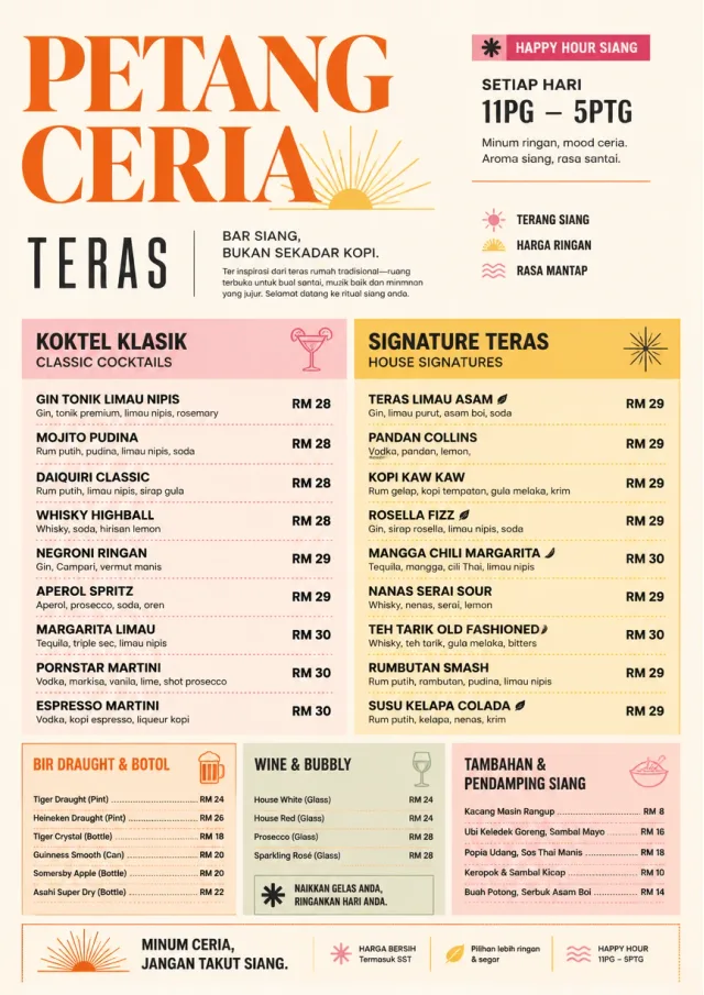 Modern Brunch Editorial happy-hour-menu menu template preview