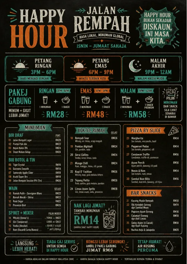 Happy Hour Promo happy-hour-menu menu template preview