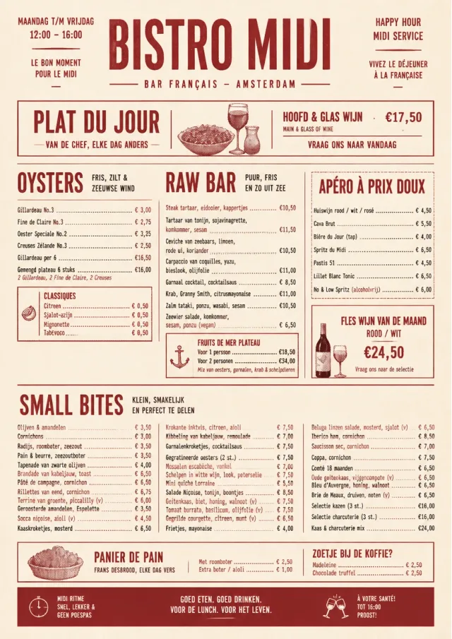 Bistro Midi happy-hour-menu menu template preview