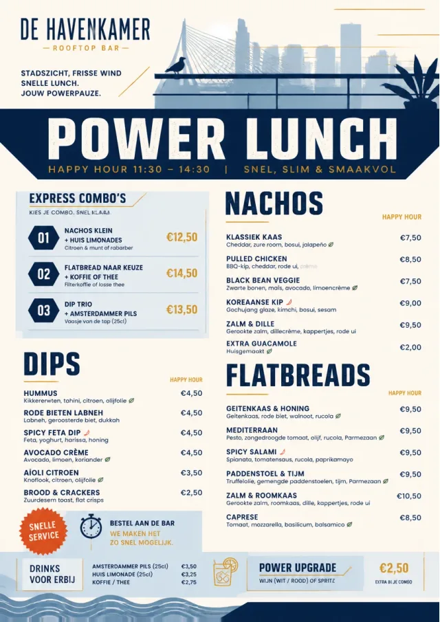 Power Lunch happy-hour-menu menu template preview