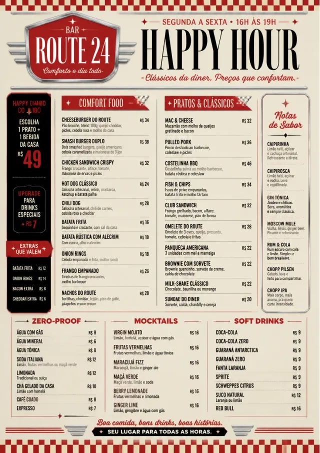 Diner Comfort happy-hour-menu menu template preview