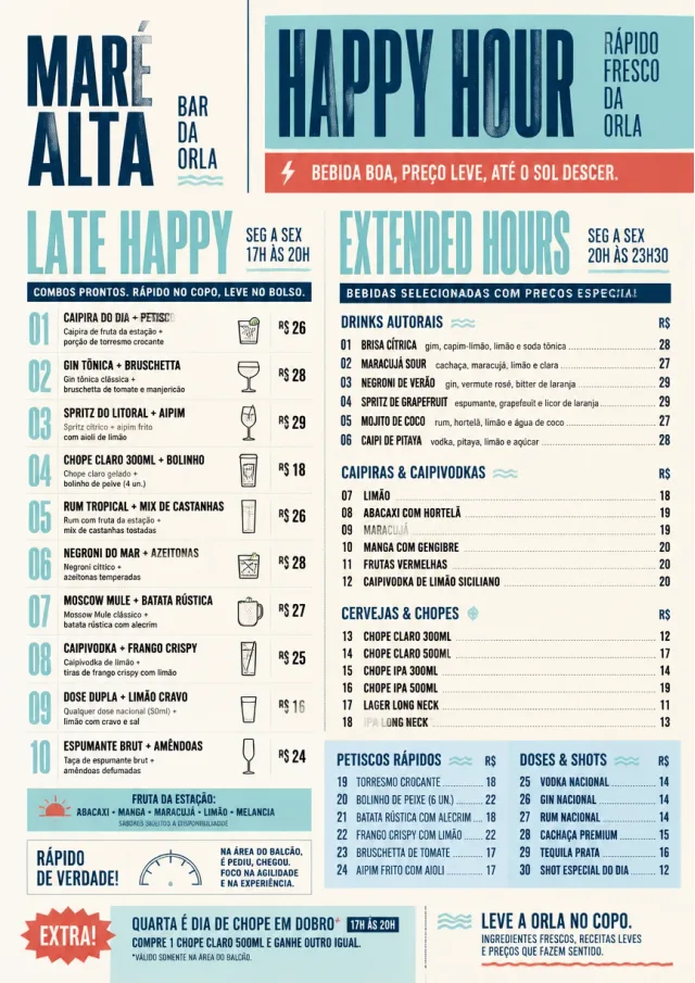 Urban Counter Quick happy-hour-menu menu template preview