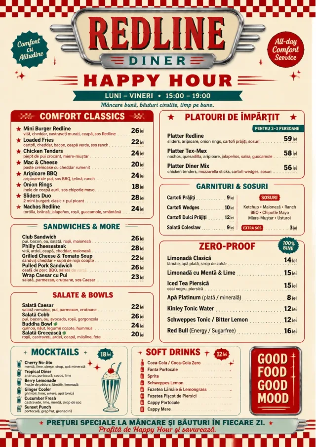 Diner Comfort happy-hour-menu menu template preview