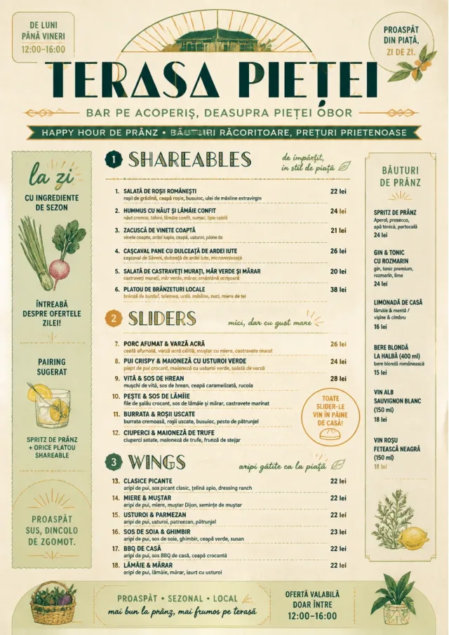 Market Fresh Midday happy-hour-menu menu template preview