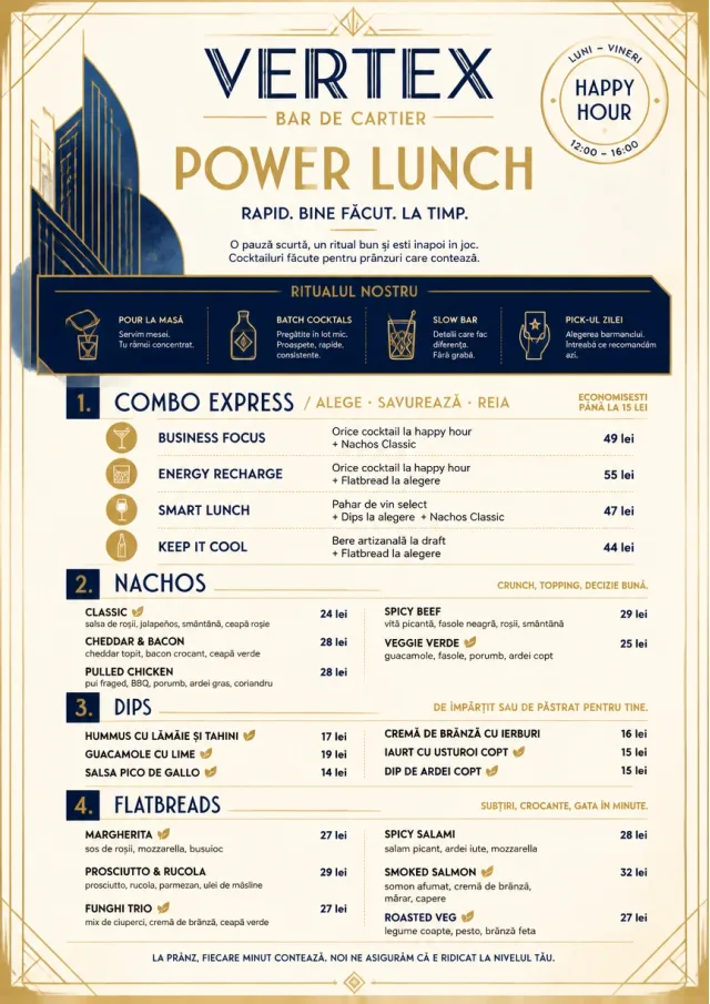 Power Lunch happy-hour-menu menu template preview