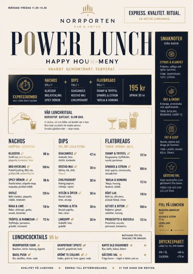 Power Lunch happy-hour-menu menu template preview