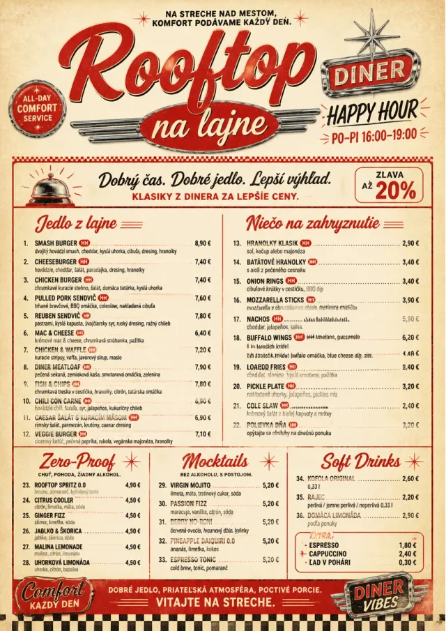 Diner Comfort happy-hour-menu menu template preview