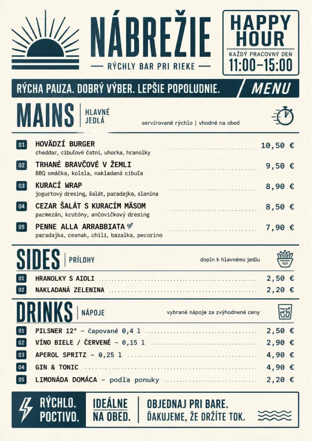 Counter Quick Board happy-hour-menu menu template preview