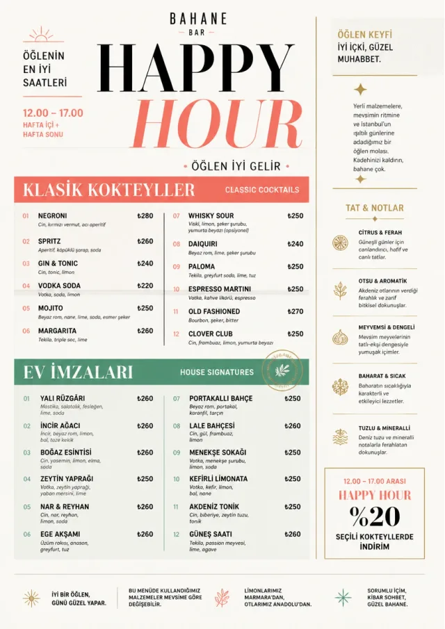 Modern Brunch Editorial happy-hour-menu menu template preview