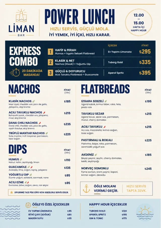 Power Lunch happy-hour-menu menu template preview