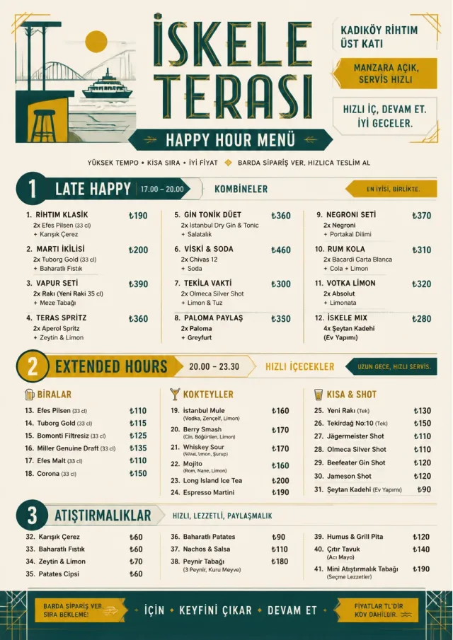 Urban Counter Quick happy-hour-menu menu template preview
