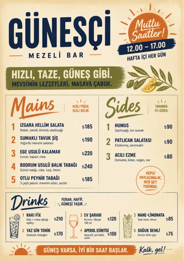 Counter Quick Board happy-hour-menu menu template preview