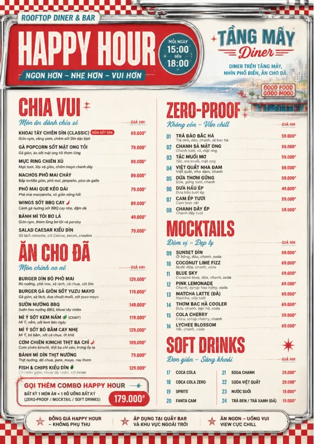 Diner Comfort happy-hour-menu menu template preview