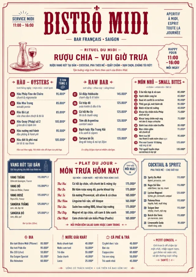 Bistro Midi happy-hour-menu menu template preview