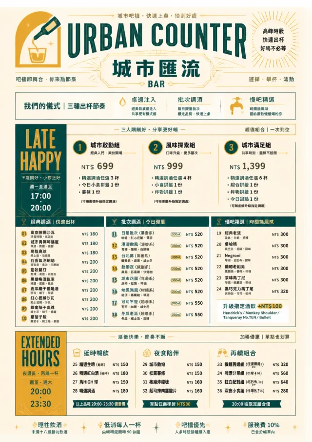 Urban Counter Quick happy-hour-menu menu template preview