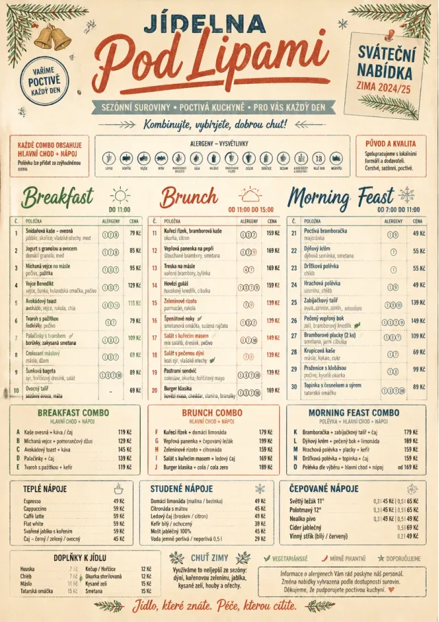 School Canteen holiday-menu menu template preview