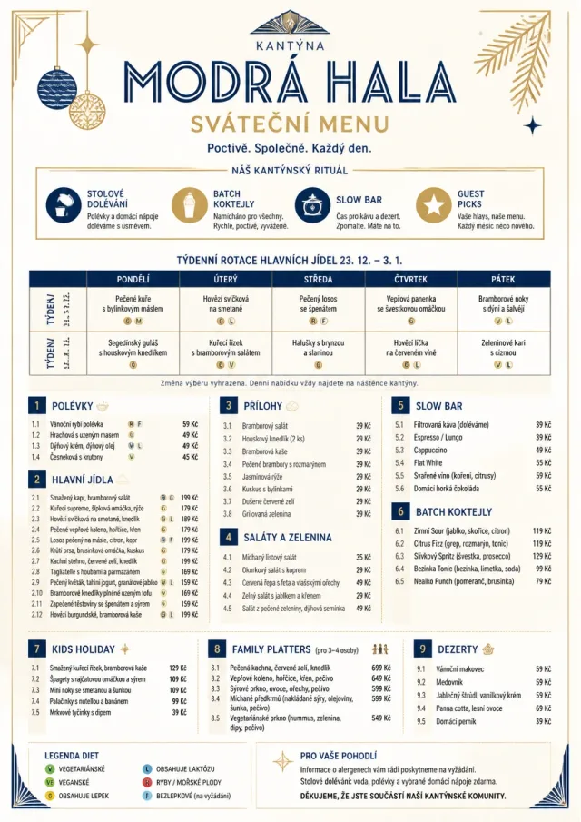 Corporate Canteen holiday-menu menu template preview