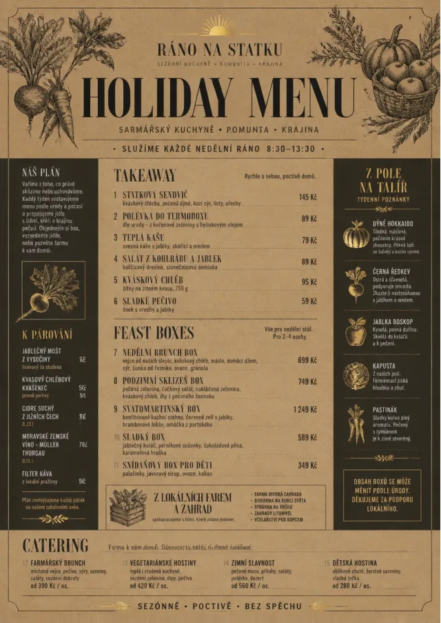 Seasonal Farm Box holiday-menu menu template preview
