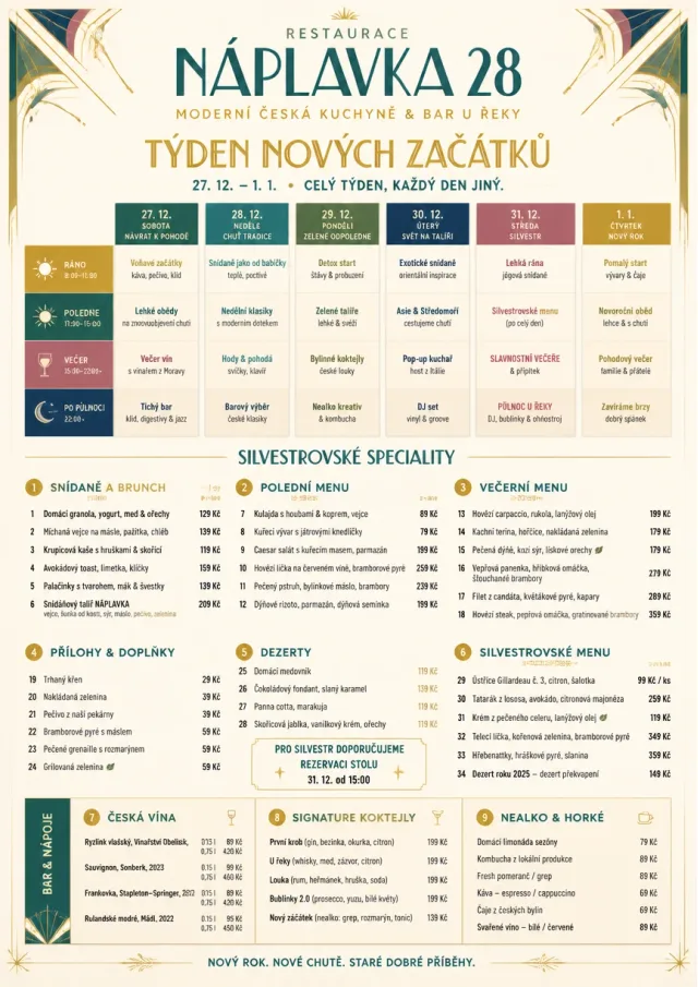 Event Week Schedule holiday-menu menu template preview