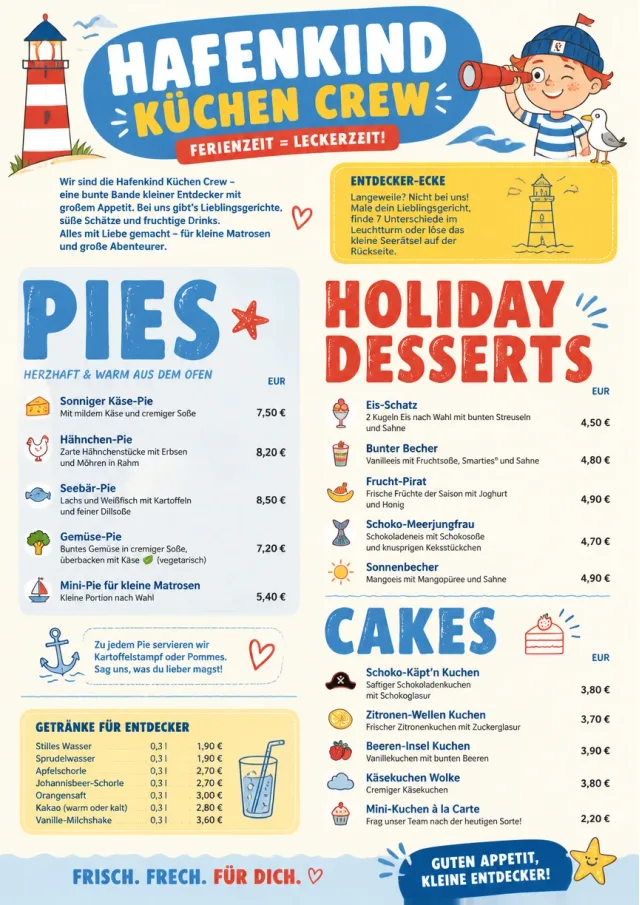 Kids Playful holiday-menu menu template preview