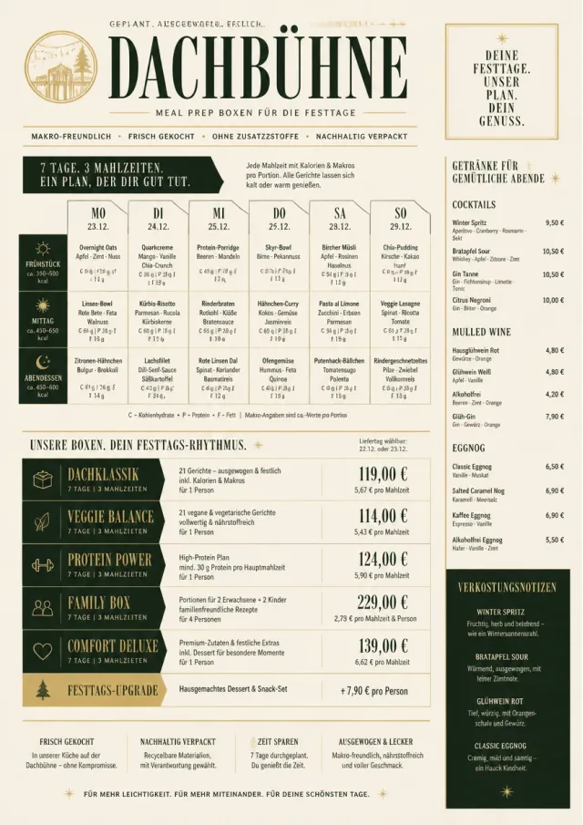 Meal Prep Box holiday-menu menu template preview