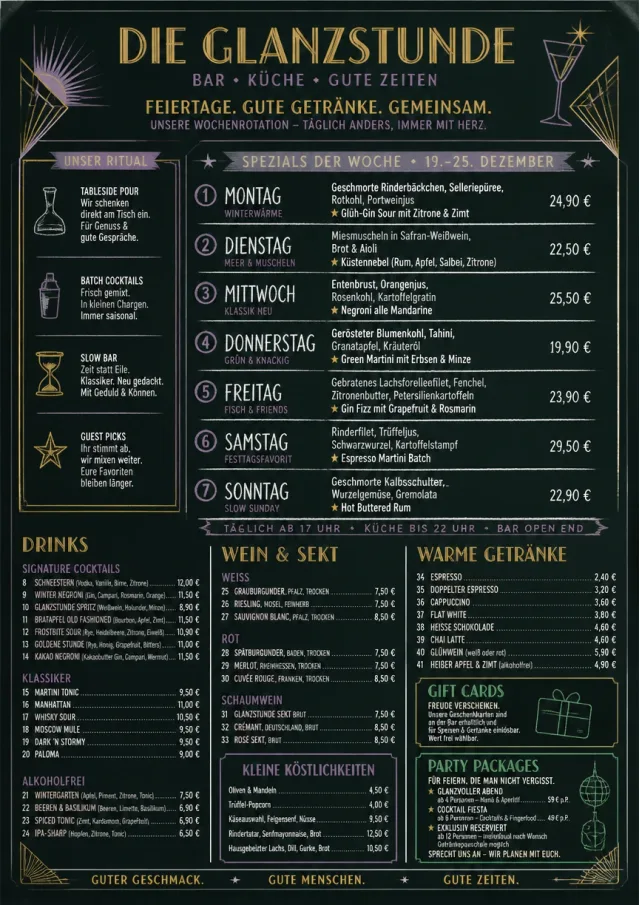 Chalkboard Specials Week holiday-menu menu template preview