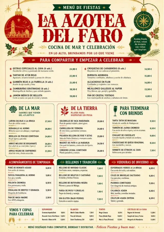 Holiday Festive holiday-menu menu template preview
