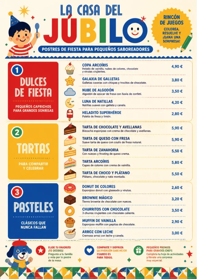 Kids Playful holiday-menu menu template preview